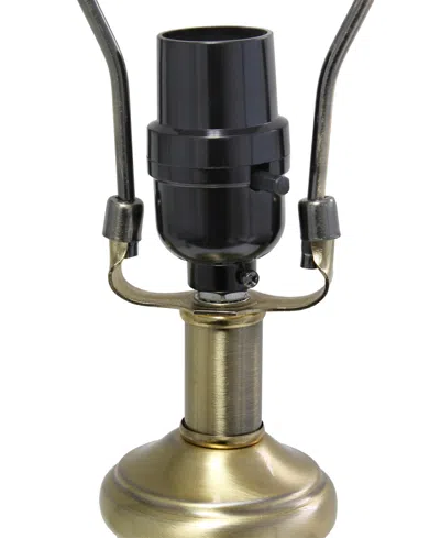 All The Rages 25" Classic Fluted Ceramic And Metal Table Lamp With White Fabric Shade For Bedside Desk Foyer End T