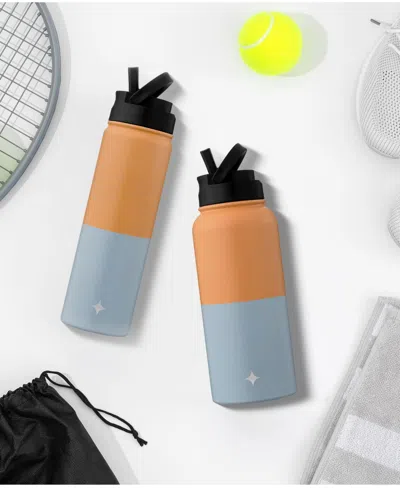 Joyjolt Water Bottle With Flip Lid, Sport Straw Lid, 22 oz In Multi