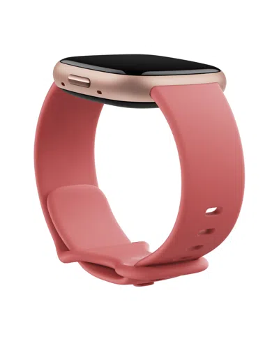 Fitbit Versa 4 Pink Sand Copper Rose Smartwatch, 39mm In Pink