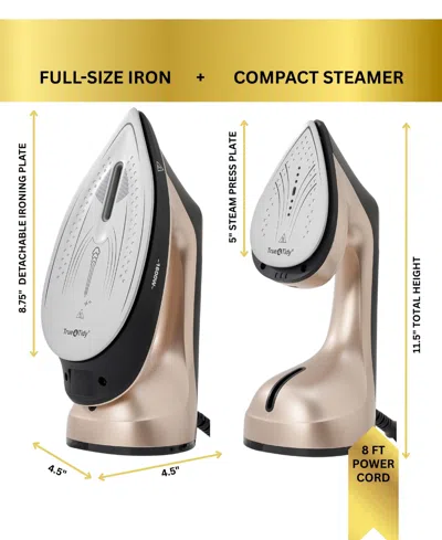 True & Tidy Duopress Xl Iron And Steamer In White
