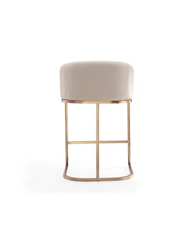 Manhattan Comfort Louvre 3-piece Leatherette Upholstered Counter Stool Set