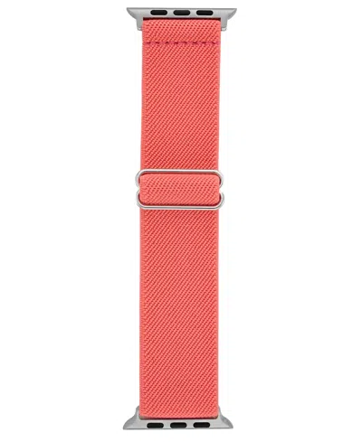 Withit Coral Woven Elastic Band Designed For Apple Watch 42mm (series 1-3 Only) & 44/45/46/49mm (ultra & Ul In Pink
