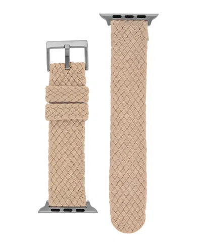 Withit Tan Woven Perlon Band Designed For Apple Watch 42mm (series 1-3 Only) & 44/45/46/49mm (ultra & Ultra In Neutral