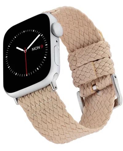 Withit Tan Woven Perlon Band Designed For Apple Watch 42mm (series 1-3 Only) & 44/45/46/49mm (ultra & Ultra In Neutral