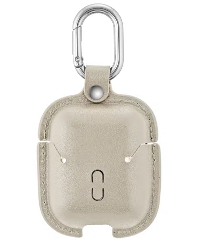 Withit Gray Leather Cover Designed For Apple Airpods In Brown