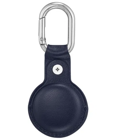 Withit Navy Leather Cover Designed For Apple Airtag In Blue