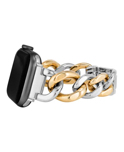 Anne Klein Women's Two-tone Alloy Metal Chain Link Bracelet Designed For Apple Watch 42mm (series 1-3 Only) & 4 In Metallic