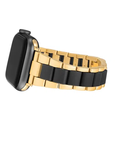 Anne Klein Women's Gold-tone And Black Tide Plastic Bracelet Designed For Apple Watch 42mm (series 10) & 38/40/ In Multi