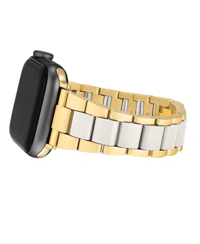 Anne Klein Women's Gold-tone And White Tide Plastic Bracelet Designed For Apple Watch 42mm (series 1-3 Only) &  In Gold