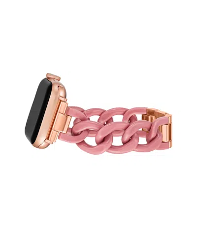 Nine West Women's Plastic Chain Link Bracelet Designed For Apple Watch 42mm (series 10) & 38/40/41mm In Pink