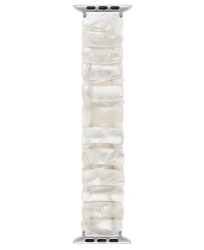Anne Klein Women's Ivory Marbled Acetate Expansion Bracelet Designed For Apple Watch 42mm (series 10) & 38/40/4 In White