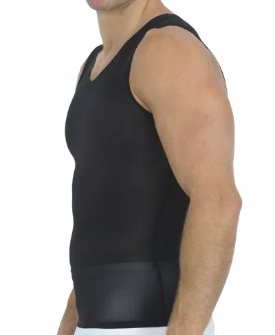 Instaslim Men's Big & Tall Power Mesh Compression Muscle Tank Top In Black
