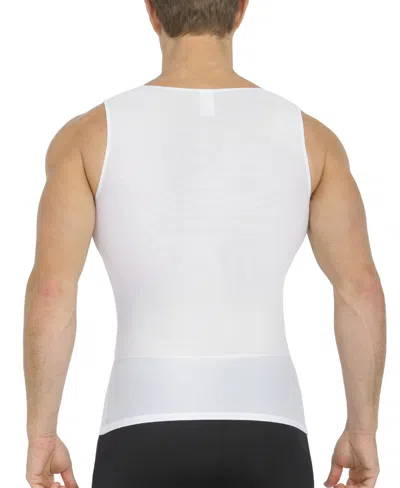 Instaslim Men's Big & Tall Power Mesh Compression Muscle Tank Top In White