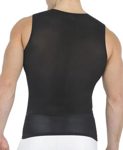 Instaslim Men's Big & Tall Power Mesh Compression Sleeveless Crewneck Shirt In Black
