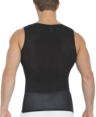 Instaslim Men's Big & Tall Power Mesh Compression Sleeveless V-neck Shirt In Black