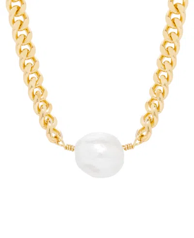 Brook & York Carter Biwa Imitation Pearl Necklace In Gold