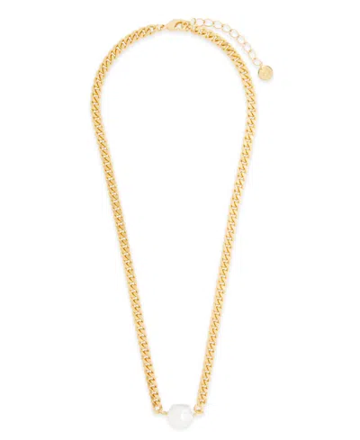 Brook & York Carter Biwa Imitation Pearl Necklace In Gold