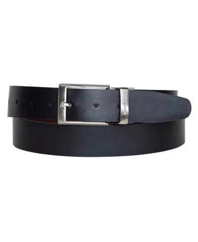 Nautica Men's Reversible Double Stitch Leather Belt In Brown