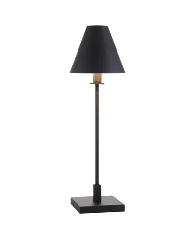 Hudson & Canal Clement 28" Metal Table Lamp With Metal Shade In Brown