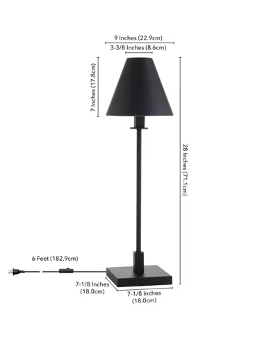 Hudson & Canal Clement 28" Metal Table Lamp With Metal Shade In Brown