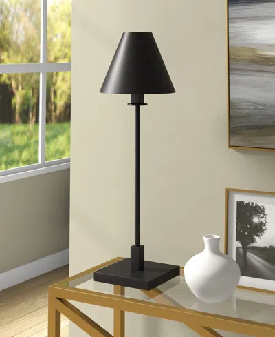 Hudson & Canal Clement 28" Metal Table Lamp With Metal Shade In Brown