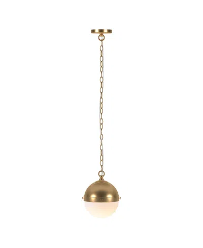Hudson & Canal Aurora 11.13" Metal Pendant With Glass Shade In Gold