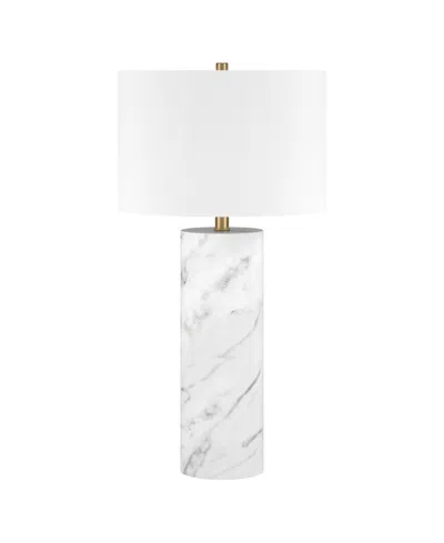 Hudson & Canal Elise 29.5" Metal Table Lamp With Fabric Shade