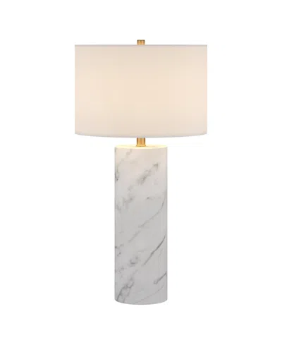 Hudson & Canal Elise 29.5" Metal Table Lamp With Fabric Shade