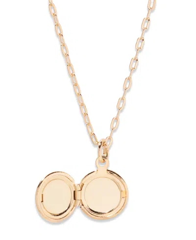Brook & York Isla Initial Petite Locket Necklace In Gold