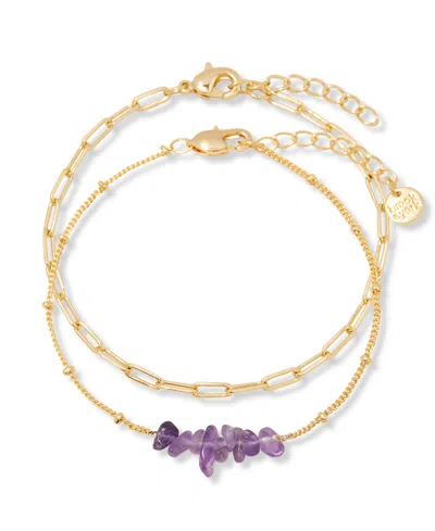 Brook & York Alex Birthstone Bracelet In Gold