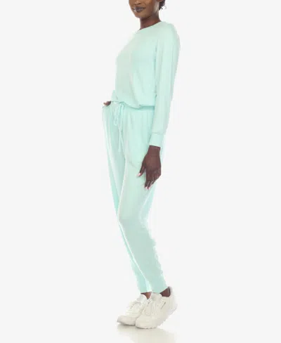 White Mark Women's 2 Piece Tie Dye Lounge Set In Blue