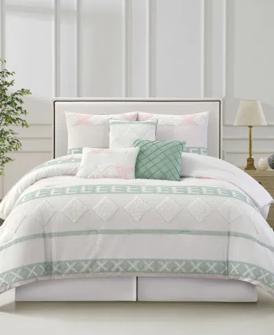 Stratford Park Genoa Geometric 7-pc. Comforter Set, King In Multi