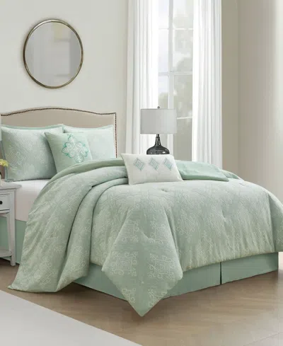 Stratford Park Prissa Medallion 6-pc. Comforter Set, California King In Green