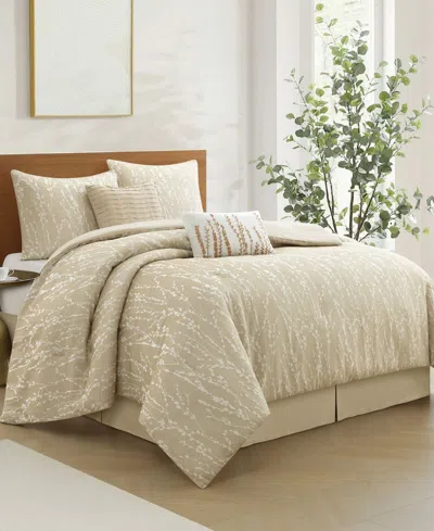 Stratford Park Priya Floral 6-pc. Comforter Set, King In Brown