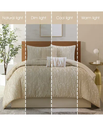 Stratford Park Priya Floral 6-pc. Comforter Set, King In Brown