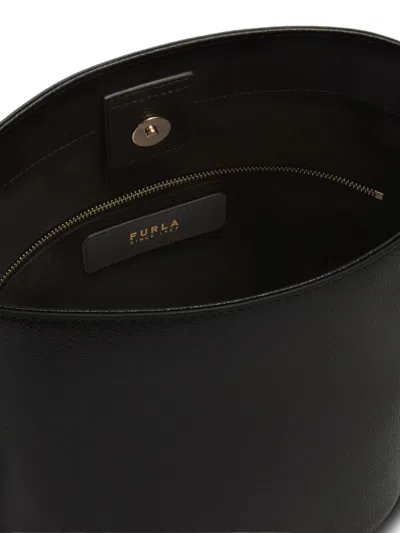 Furla Small Roxie Leather Bucket Bag In Black