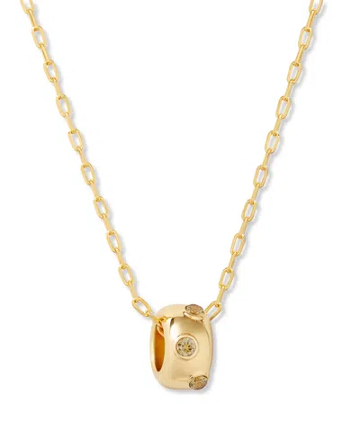 Brook & York Kate Birthstone Necklace In Gold