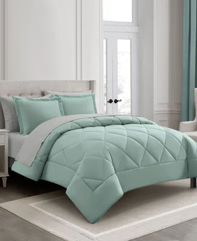 Stratford Park Arelia Geometric 7-pc. Comforter Set, King In Green