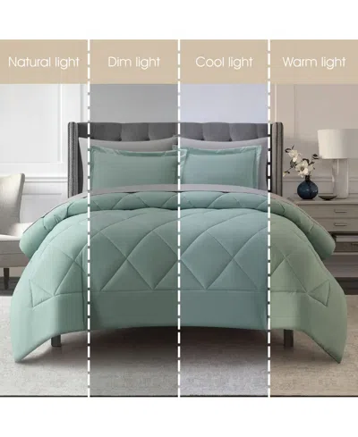 Stratford Park Arelia Geometric 7-pc. Comforter Set, King In Green