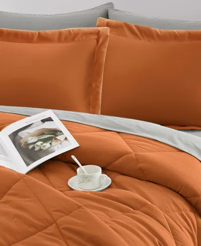 Stratford Park Arelia Geometric 7-pc. Comforter Set, King In Orange