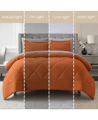 Stratford Park Arelia Geometric 7-pc. Comforter Set, King In Orange