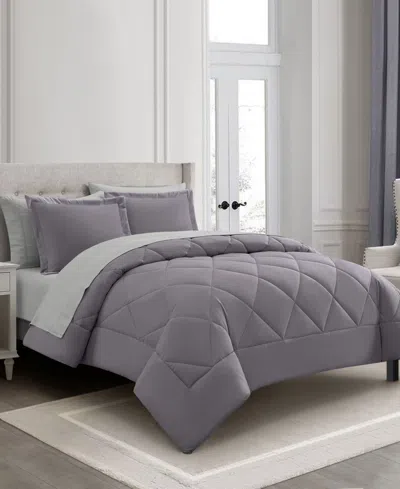 Stratford Park Arelia Geometric 7-pc. Comforter Set, King In Purple