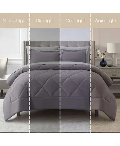 Stratford Park Arelia Geometric 7-pc. Comforter Set, King In Purple