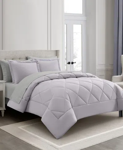 Stratford Park Arelia Geometric 7-pc. Comforter Set, Full In Purple