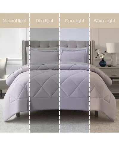 Stratford Park Arelia Geometric 7-pc. Comforter Set, Full In Purple