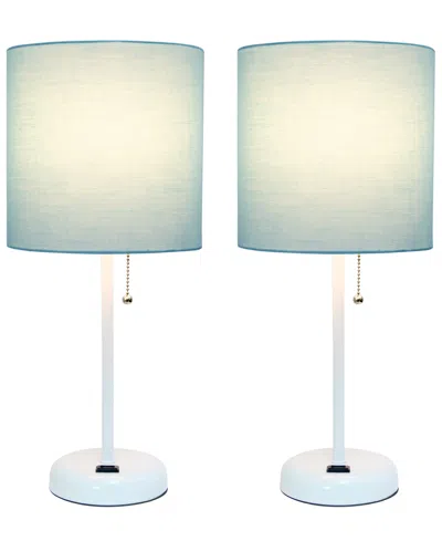 Limelights Stick Lamp With Charging Outlet, Set Of 2 In Multi