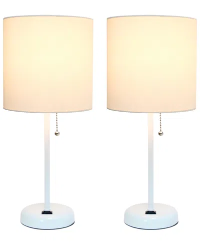 Limelights Stick Lamp With Charging Outlet, Set Of 2