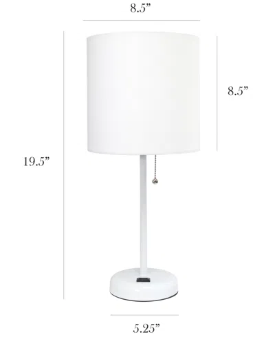 Limelights Stick Lamp With Charging Outlet, Set Of 2