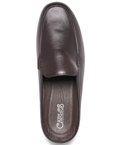 Carlos By Carlos Santana Men's Planeo Slide Leather Mule In Brown