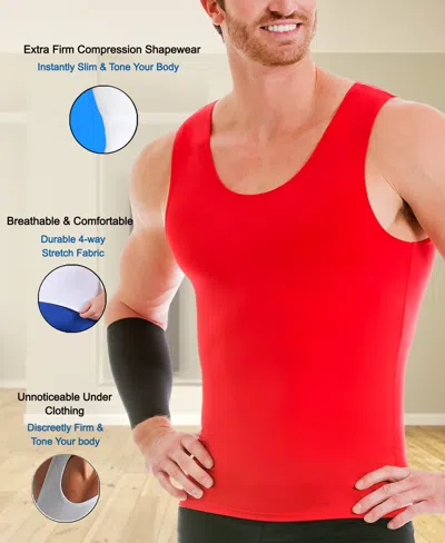 Instaslim Men's Big & Tall Compression Activewear Muscle Tank Top In Red